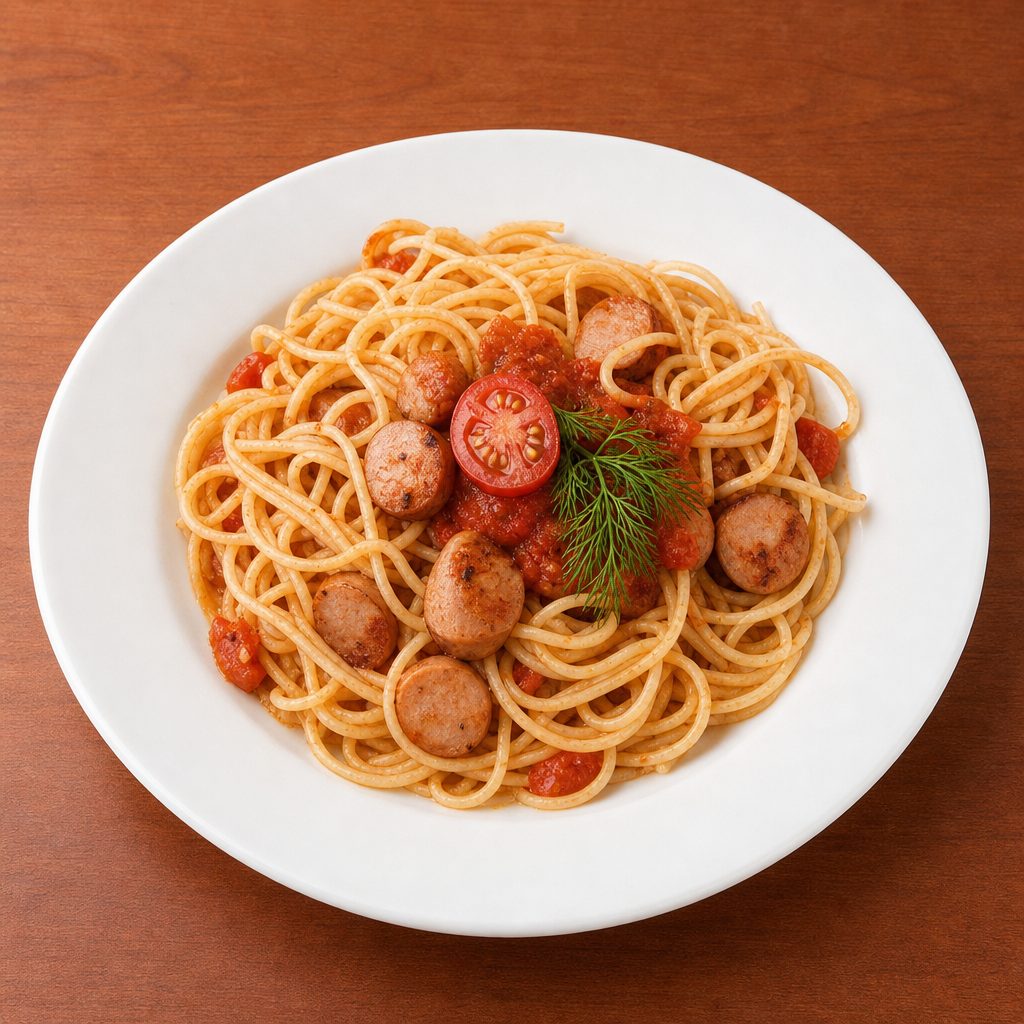 Pasta (Your Choice) with Sausage.