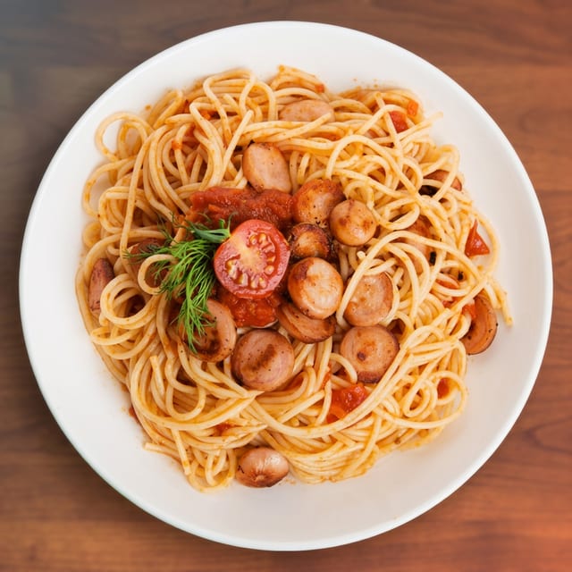 Pasta (Your Choice) with Sausage.